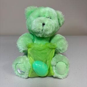 Hershey's Easter Teddy Bear Stuffed Animal Green Plush Toy Soft Cute Collectible
